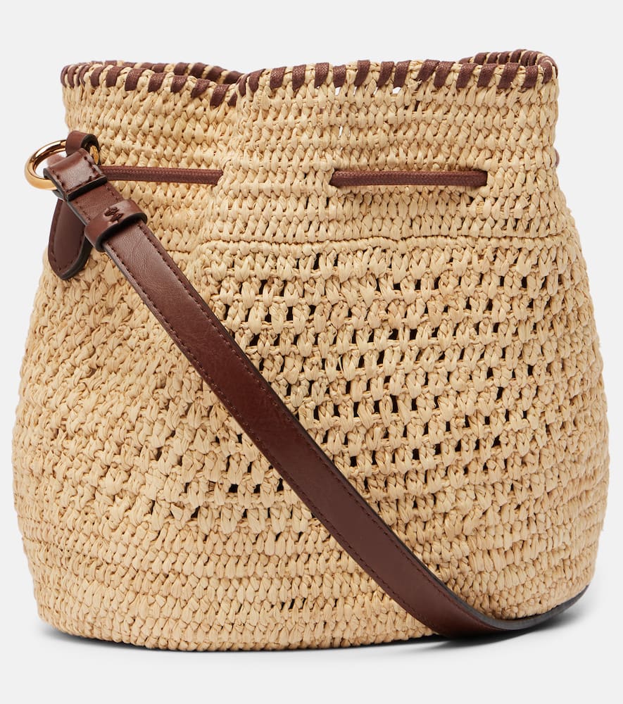 Stella Mccartney Falabella Raffia Crochet Bucket Bag
