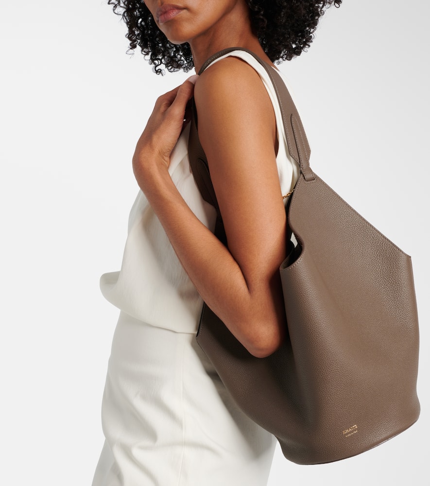 Khaite Lotus Small Leather Tote Bag