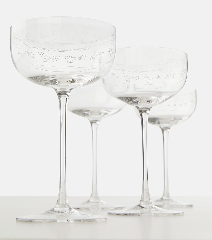  Serax Serax Set De 4 Copas De Champán Midnight Flowers Anemone Vaniglia De Marni 