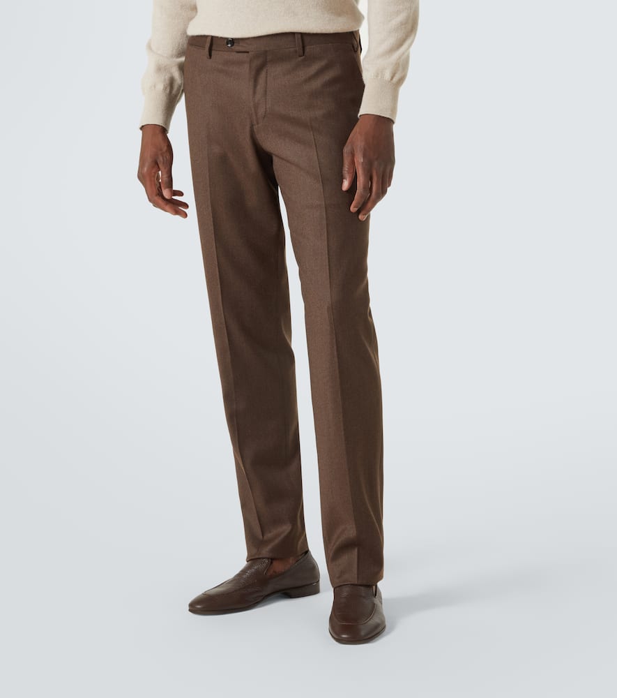 Lardini Wool And Cashmere Suit Pants In Brown