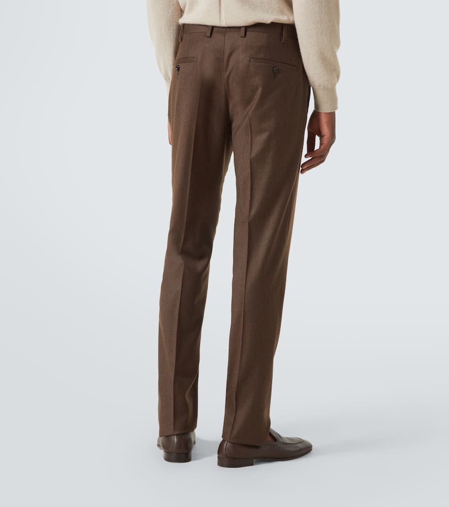 Lardini Wool And Cashmere Suit Pants In Brown