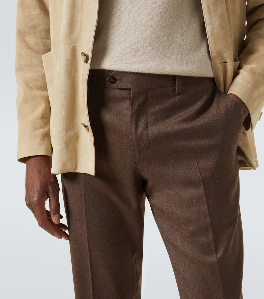 Lardini Wool And Cashmere Suit Pants In Brown