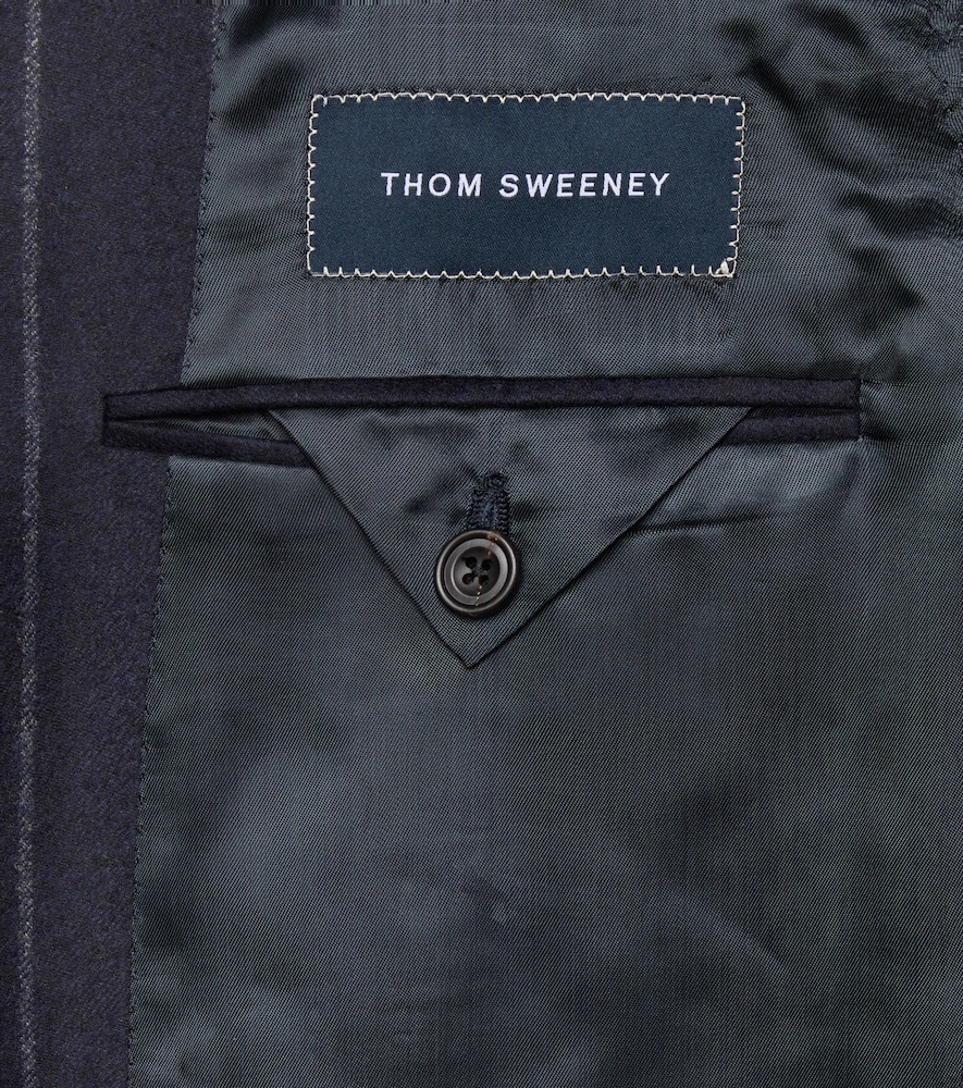  Thom Sweeney Thom Sweeney Chalk Stripe Wool And Cashmere Suit 