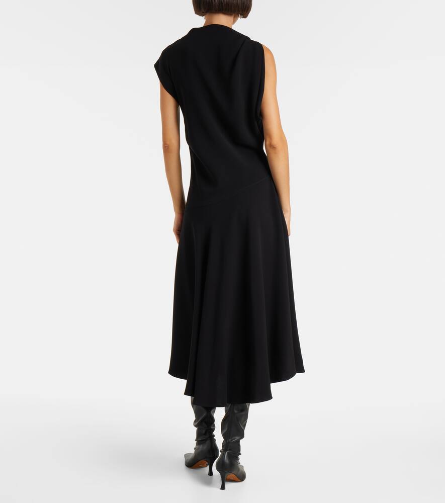 Proenza Schouler Rue Asymmetric Crêpe Midi Dress In Black