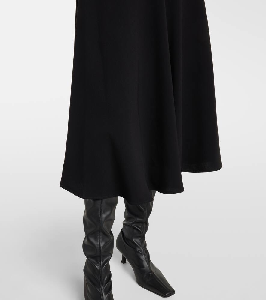 Proenza Schouler Rue Asymmetric Crêpe Midi Dress In Black