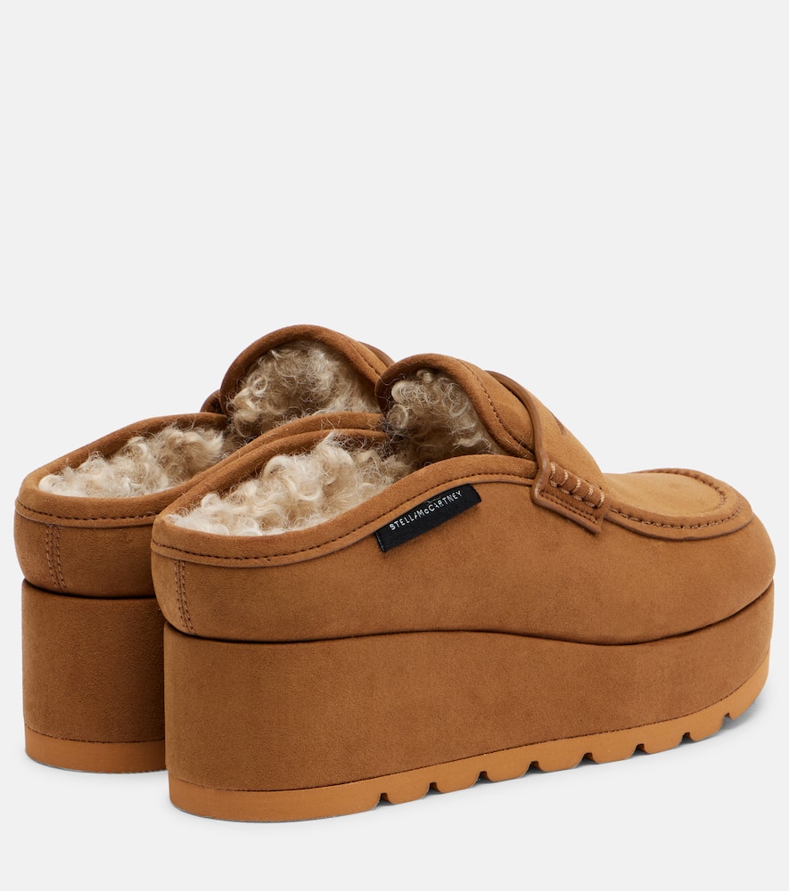 Stella Mccartney Sneak-elyse Platform Loafer Slippers Pecan In Brown