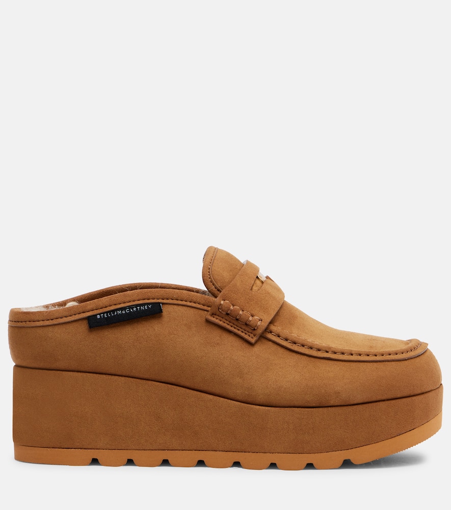 Stella Mccartney Sneak-elyse Platform Loafer Slippers Pecan In Brown