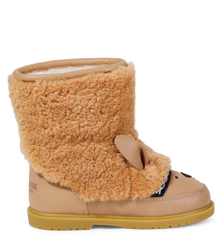  Donsje Donsje Wadou Leather And Shearling Boots 