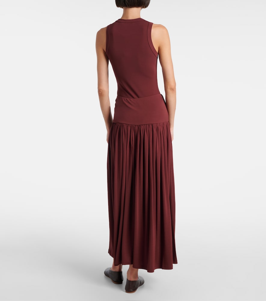 Gathered Jersey Maxi