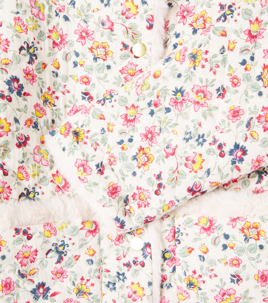 Louise Misha Floral Quilted Cotton Coat In Multi