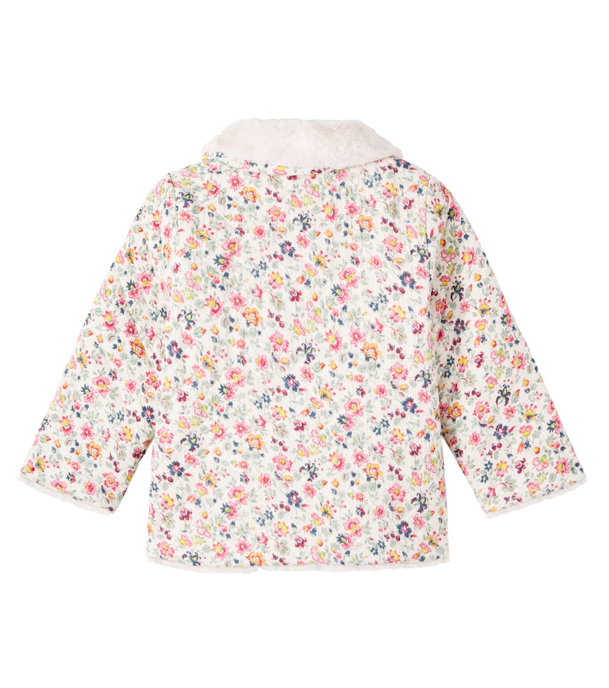 Louise Misha Floral Quilted Cotton Coat In Multi