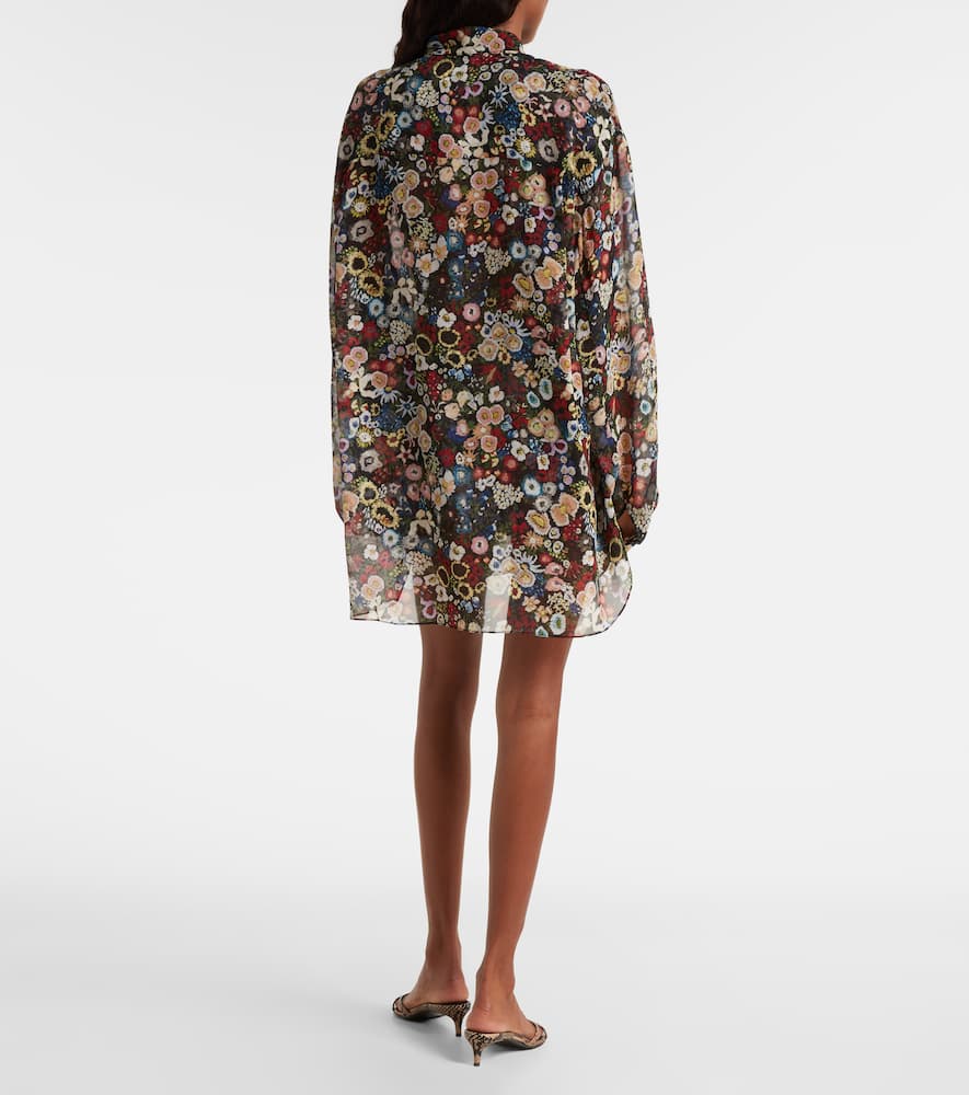 Khaite Goya Printed Silk-chiffon Shirt In Multi