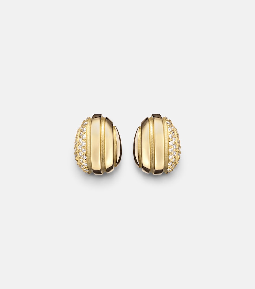 Pamela Zamore Eos 18kt gold earrings with diamonds