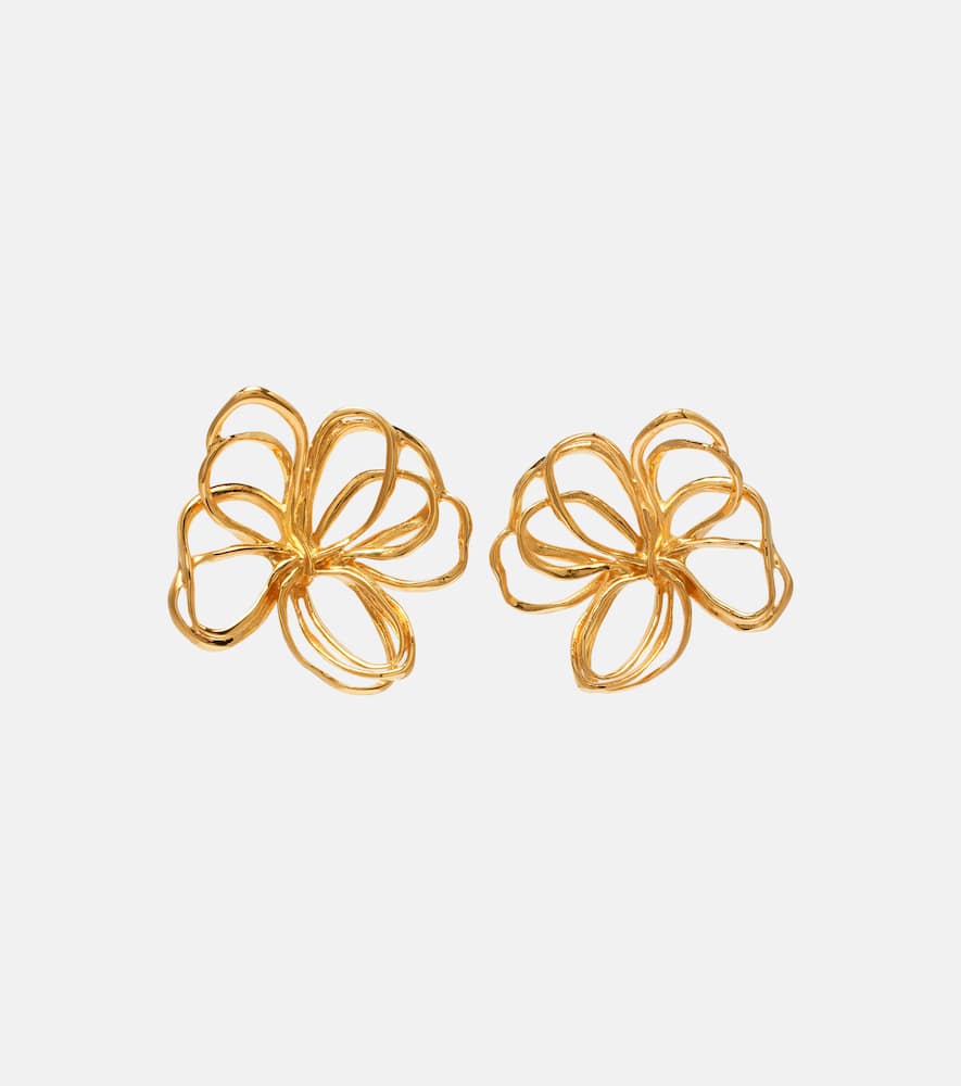 Oscar De La Renta Threaded Earrings In Gold