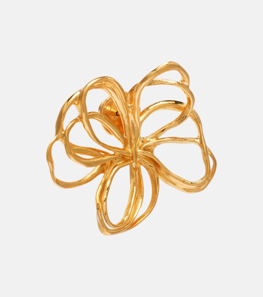 Oscar De La Renta Threaded Earrings In Gold