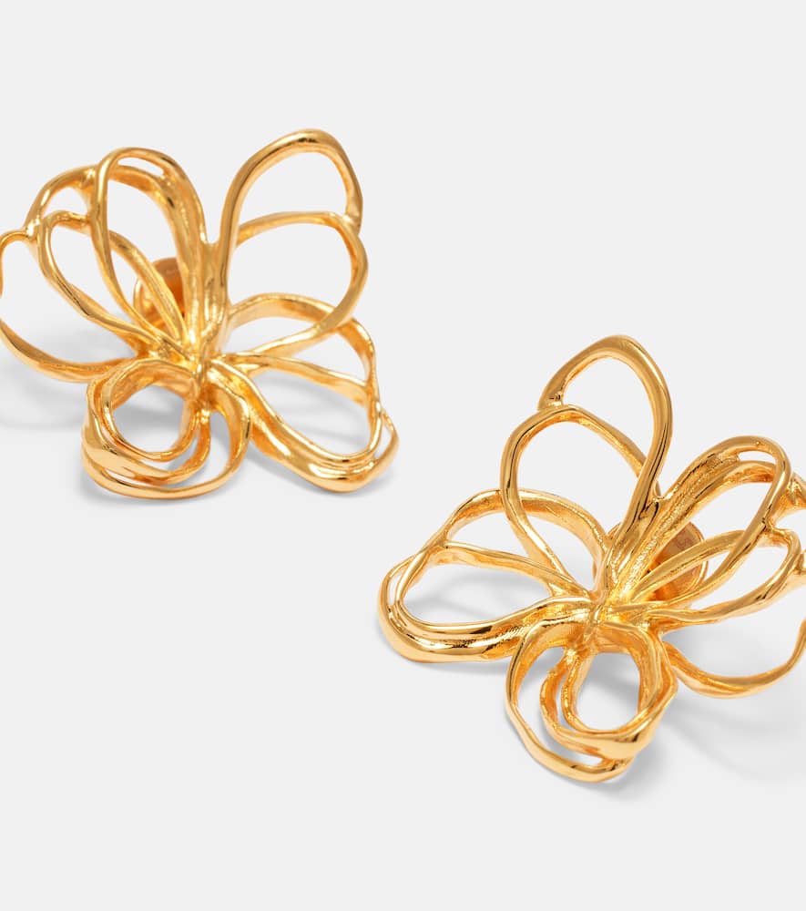 Oscar De La Renta Threaded Earrings In Gold