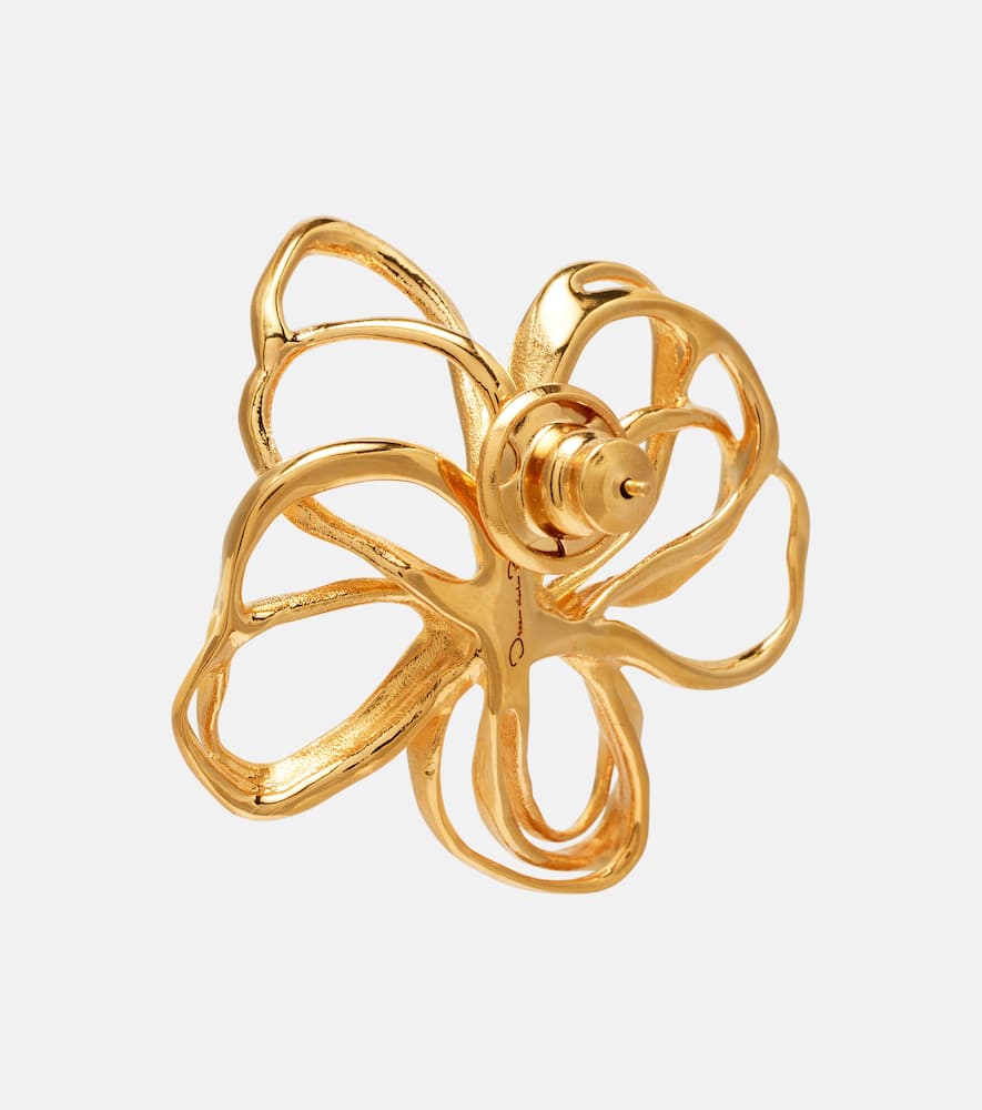 Oscar De La Renta Threaded Earrings In Gold