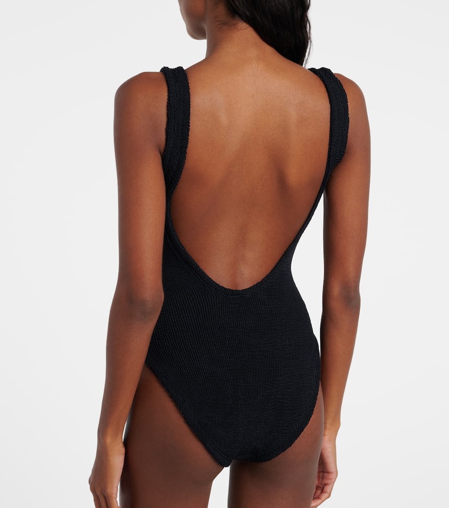 Hunza G Womens Black Dallas Zip-up High-leg Swimsuit In Black