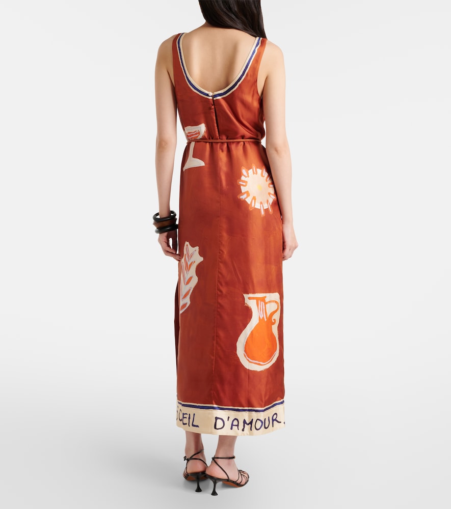 Alemais Alémais X Lrnce Midikleid Soleil D'amour Aus Seide 