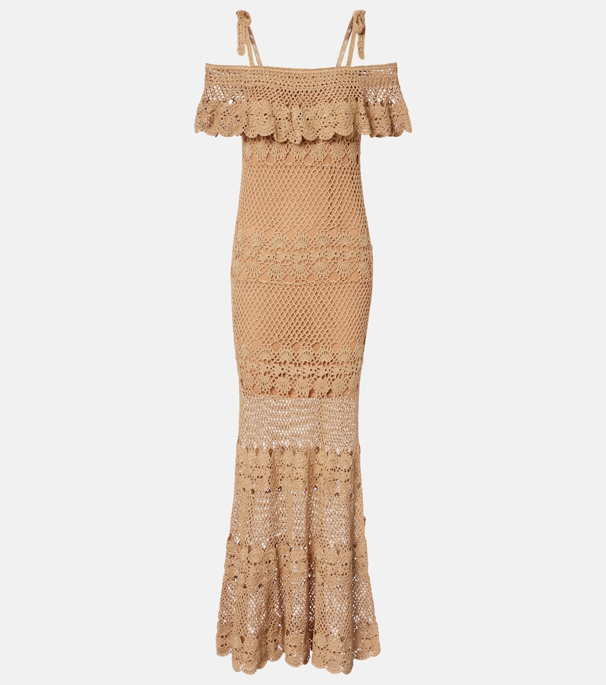 Anna Kosturova Marianne Crochet Cotton Maxi Dress