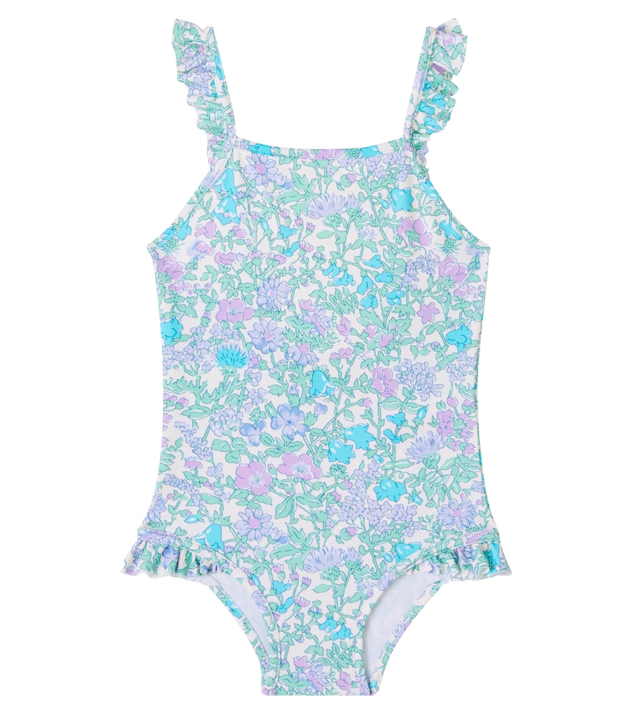 Bonpoint Baby Cecilia floral ruffled Liberty swimsuit