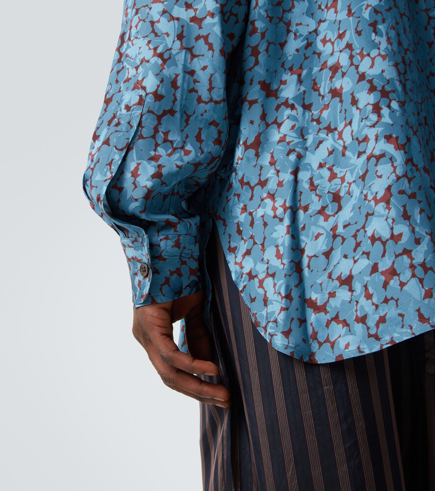  Dries Van Noten Dries Van Noten Bedrucktes Hemd Aus Satin 