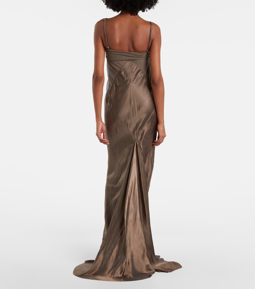  Rick Owens Rick Owens Robe Combo Aus Satin Mit Seide 