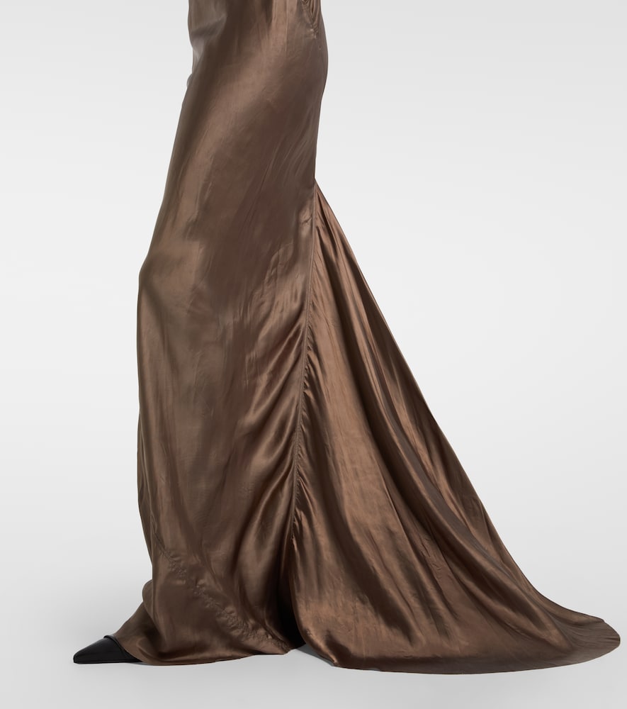  Rick Owens Rick Owens Robe Combo Aus Satin Mit Seide 