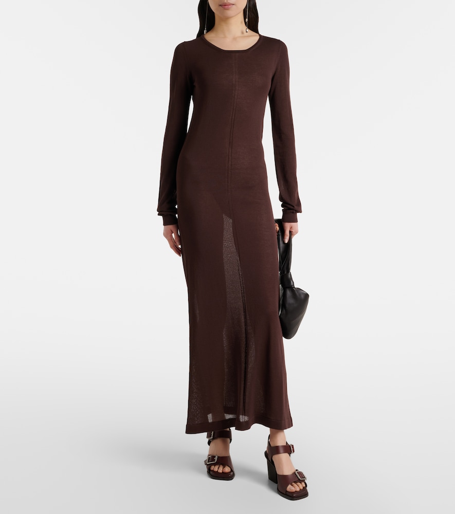 Lemaire Semi-sheer crêpe maxi dress