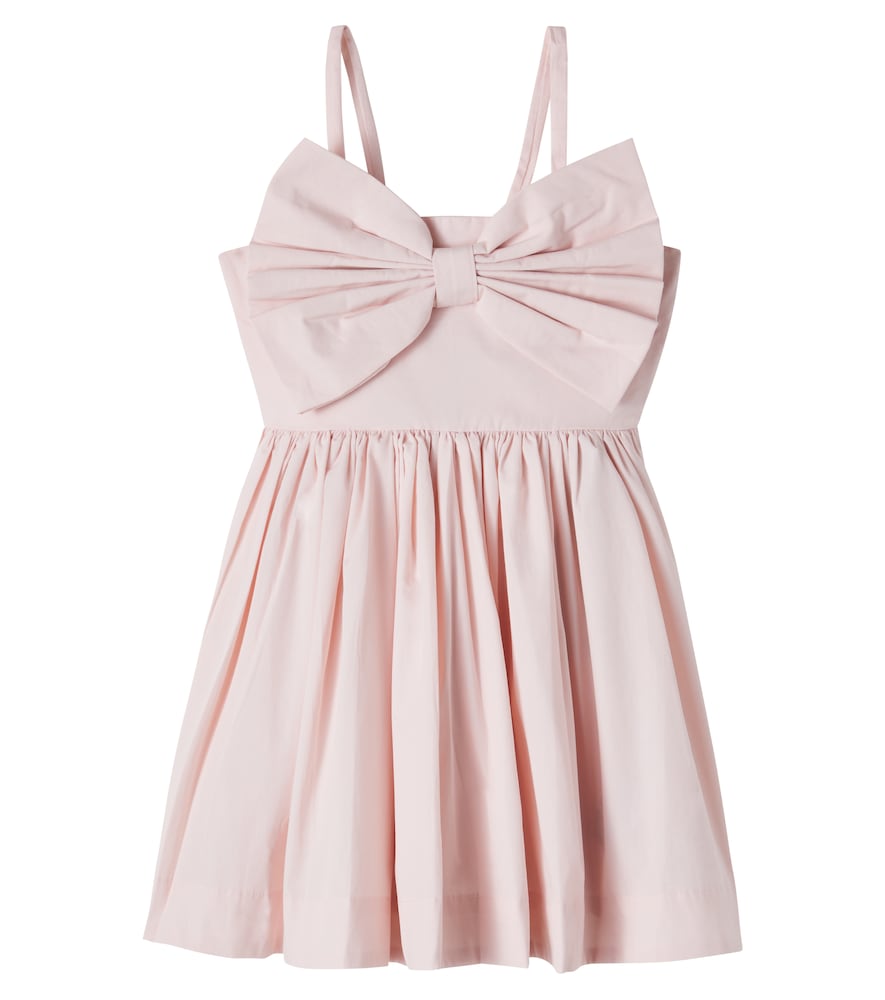 Molo Pink Caysi Bow-Detail Cotton Dress Y 5/6 - Mytheresa
