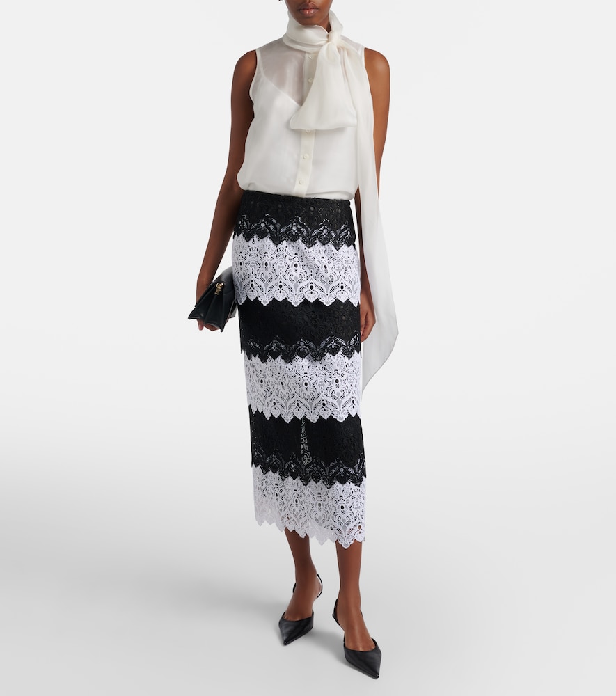  Carolina Herrera Carolina Herrera Lace Midi Skirt 