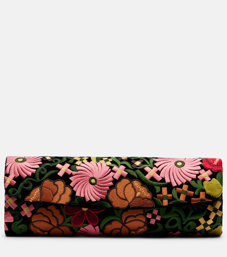 La Doublej Small Embroidered Clutch In Multi