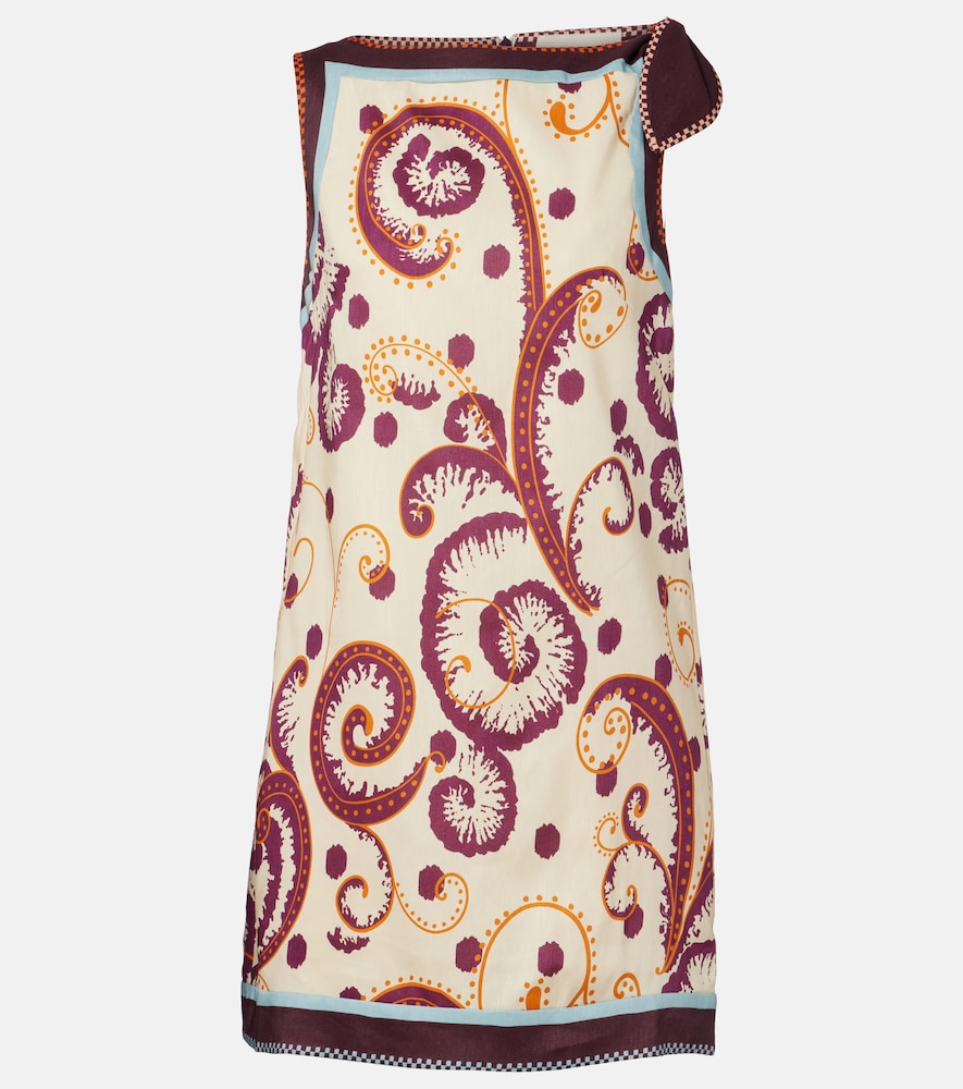 AlÃ©mais Minidress Wilson in lino e seta con stampa