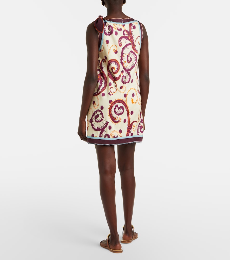 Alémais Wilson Printed Linen And Silk Minidress