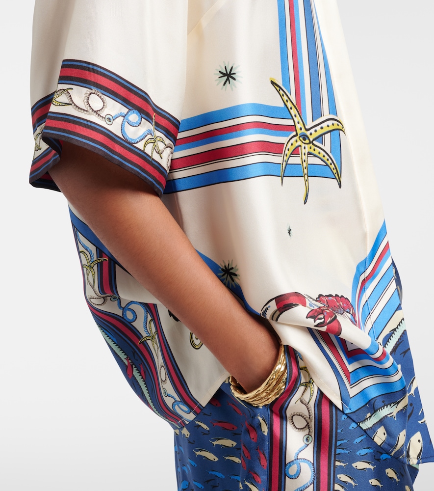  Alemais Alemais Printed Silk Satin Shirt 