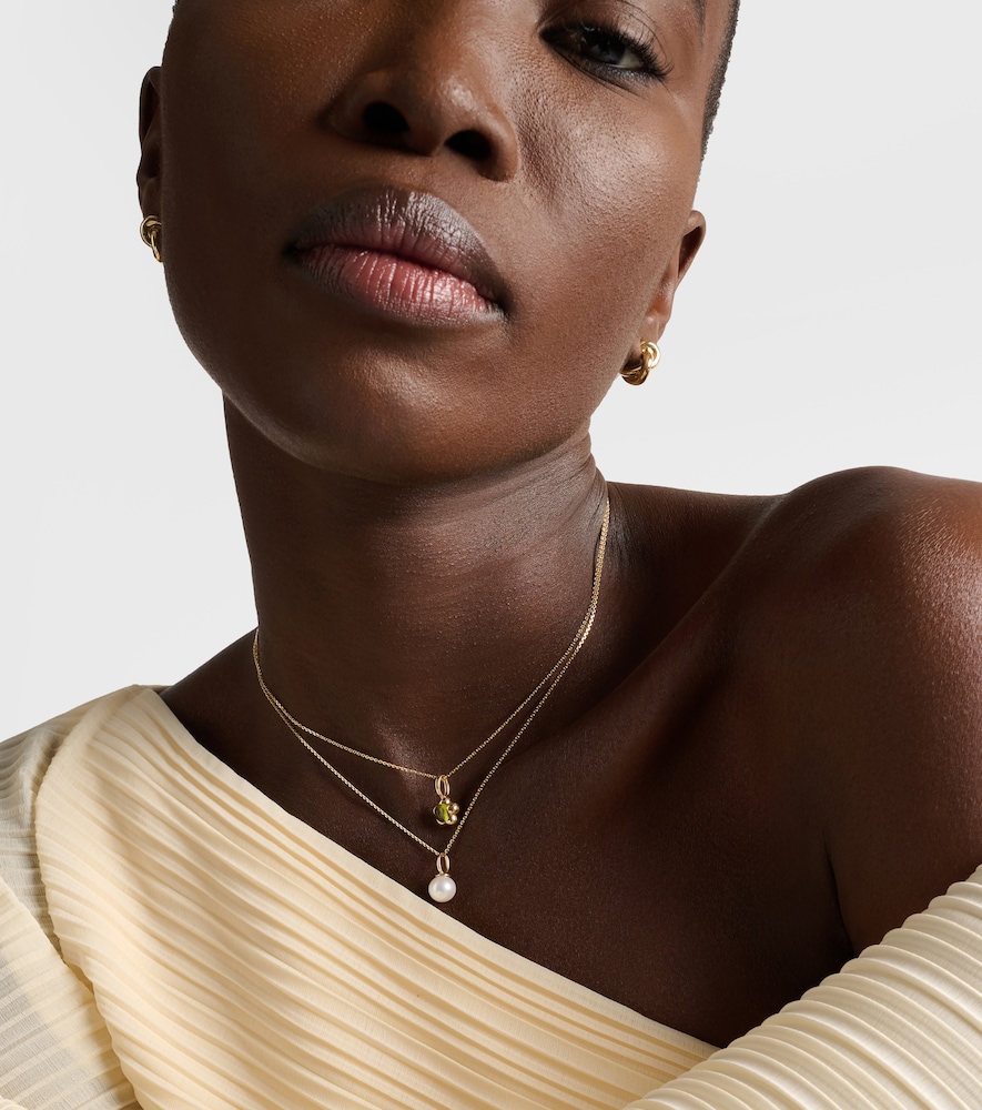 Stone and Strand Kensington 14kt gold necklace with peridot