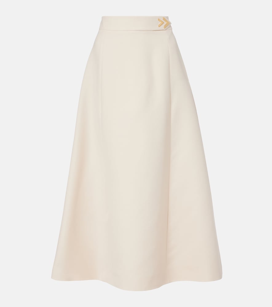 Valentino VGold Crepe Couture midi skirt