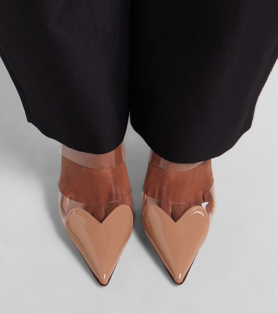 Alaïa Le Caur patent leather and PU mules