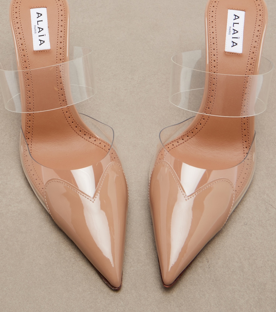  Alaia Alaïa Mules Le Cœur Mit Lackleder 