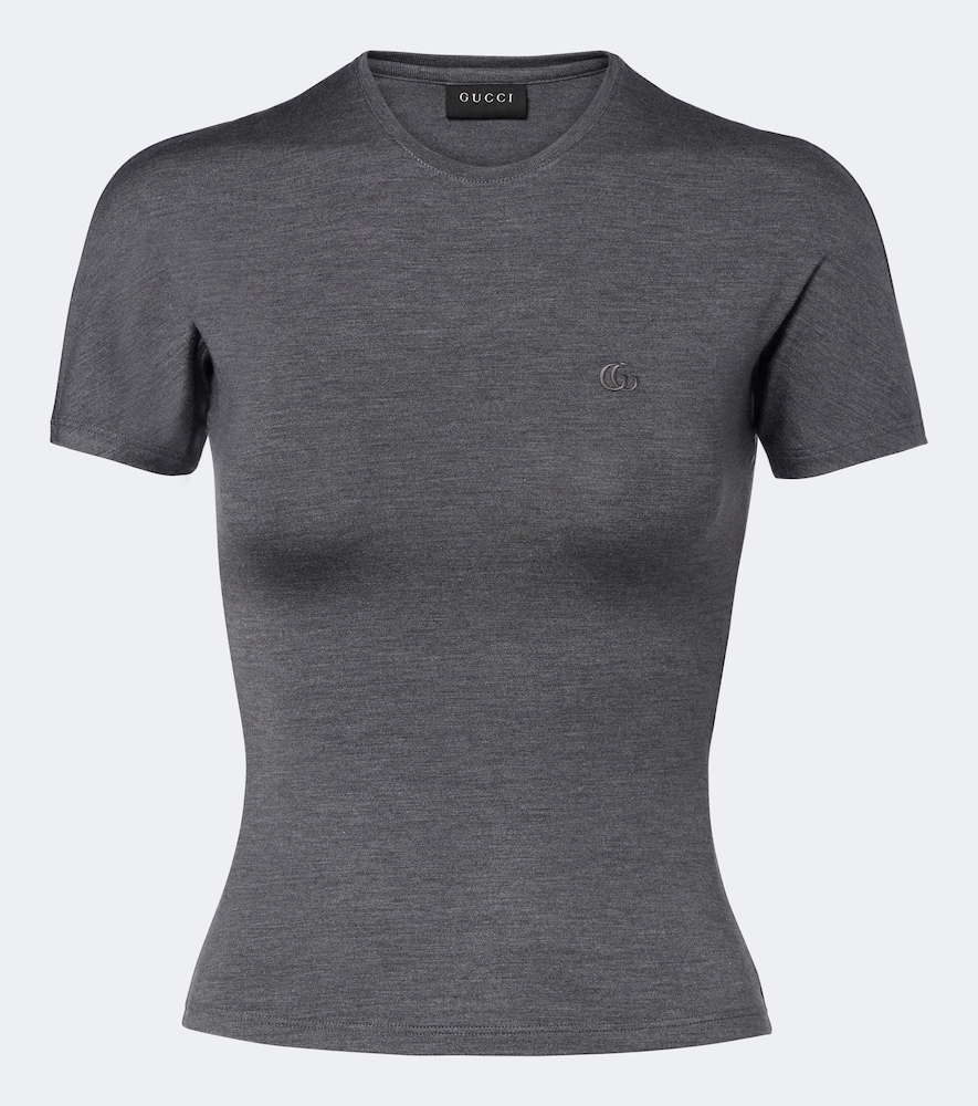T-shirt Double G in misto seta
