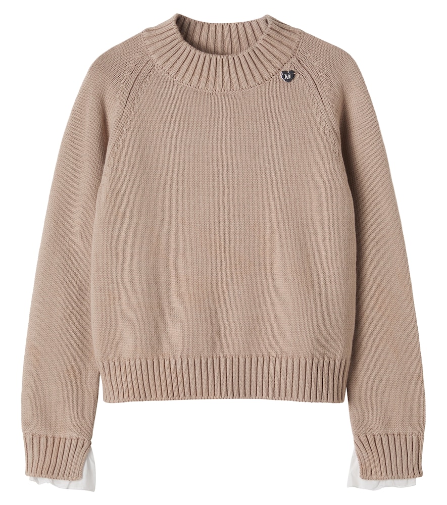 Pullover in cotone e lana