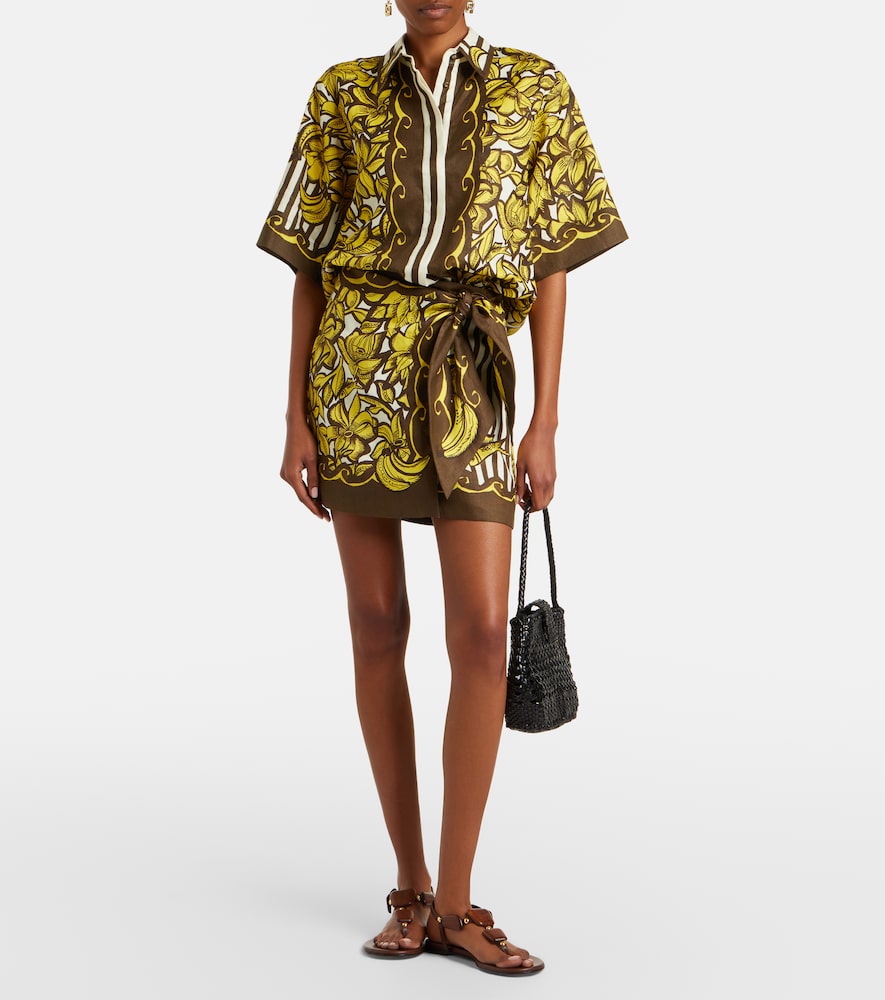 Alémais Mona printed hemp wrap skirt
