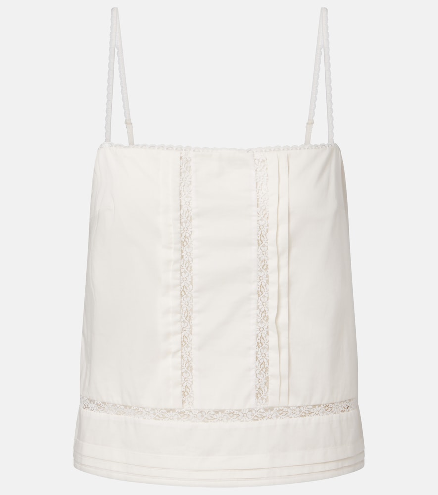 Top Corinna in voile di cotone con ricamo