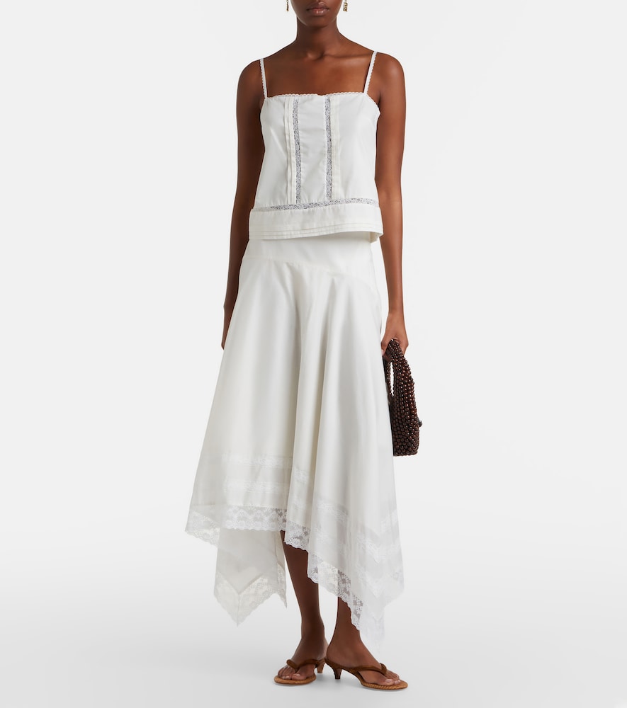 Corinna Embroidered Cotton Voile Top