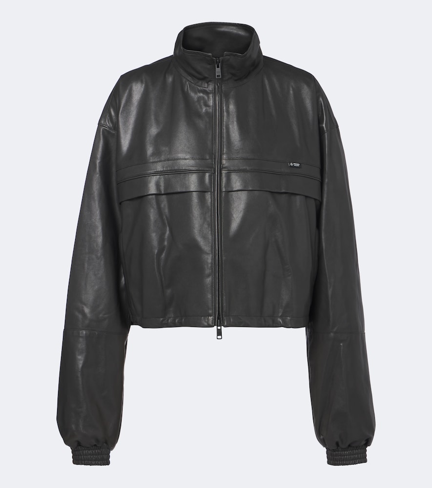 Prada Giacca cropped in pelle