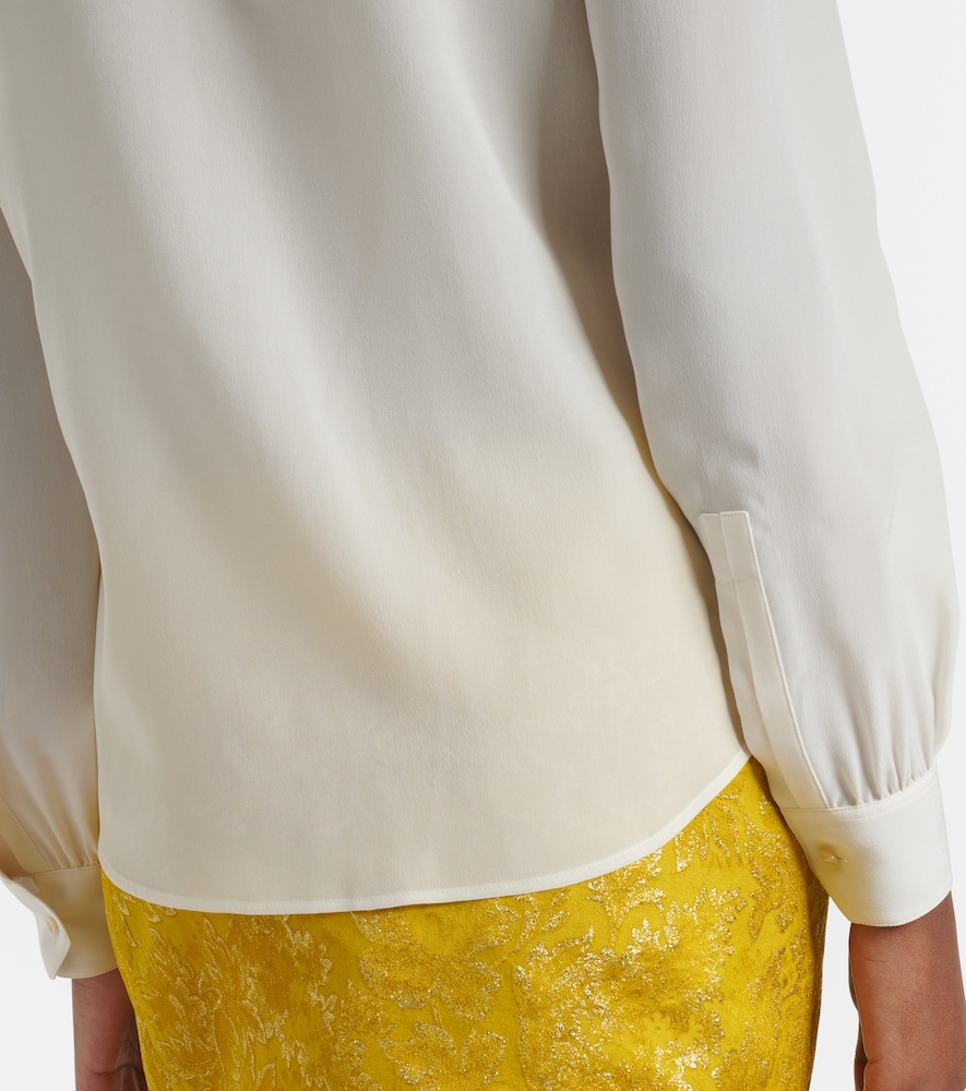  Saint Laurent Saint Laurent Tie-neck Silk Blouse 