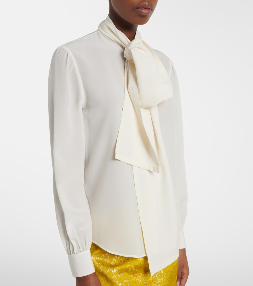  Saint Laurent Saint Laurent Tie-neck Silk Blouse 