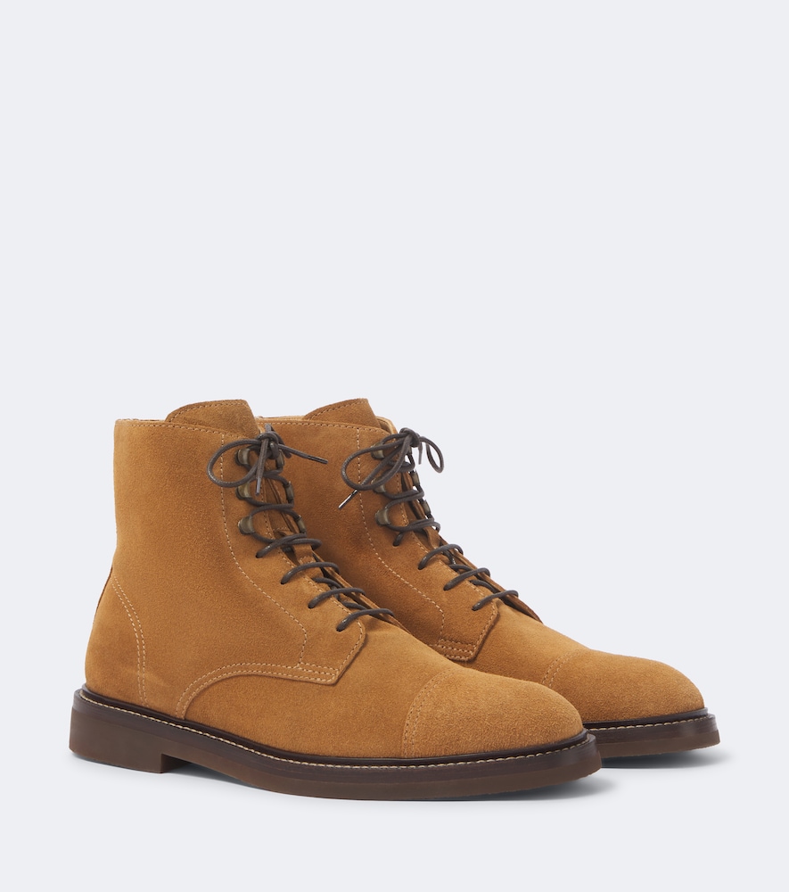 Brunello Cucinelli Bottines lacets en daim 1250 €
