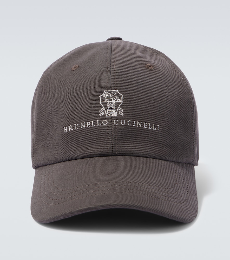 Brunello Cucinelli Logo cotton canvas baseball cap