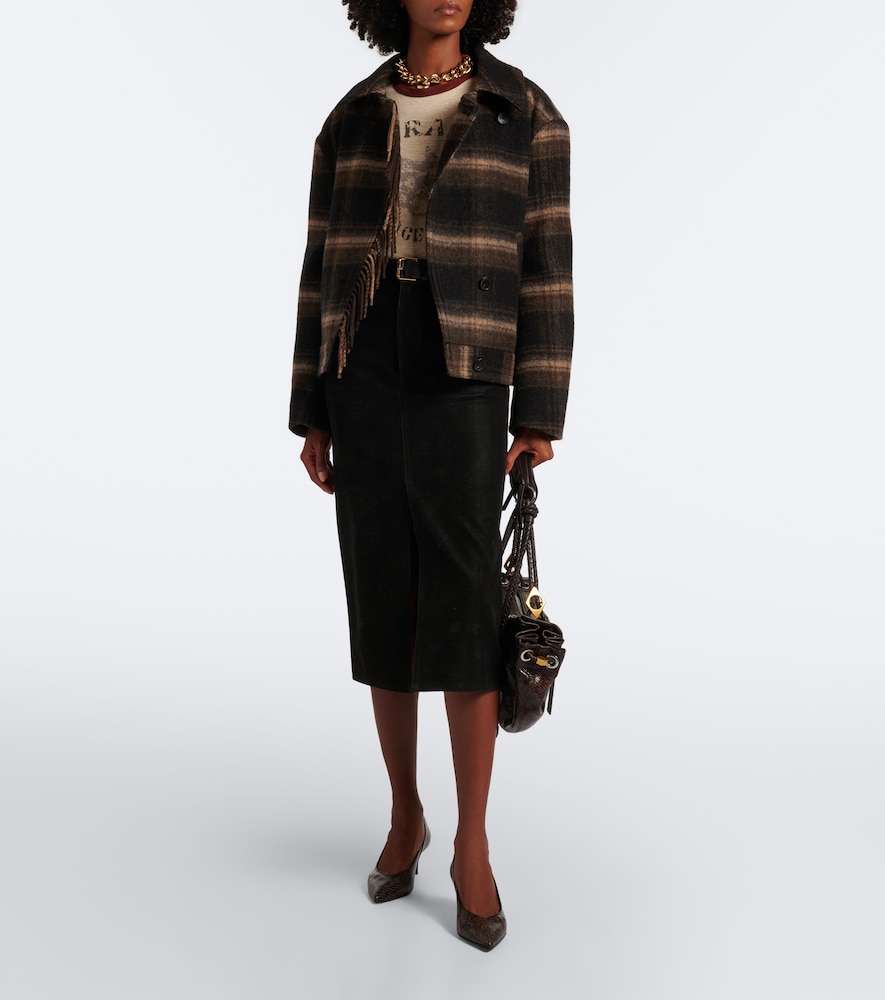 Galeane Plaid Wool-Blend Jacket